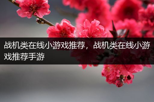 战机类在线小游戏推荐，战机类在线小游戏推荐手游