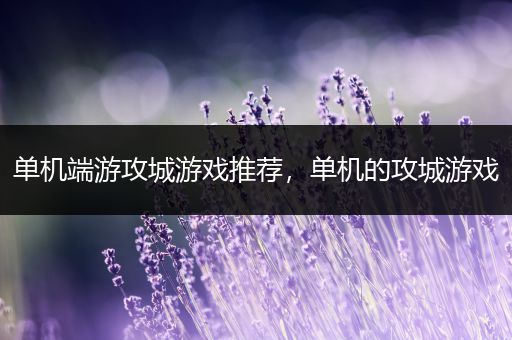 单机端游攻城游戏推荐，单机的攻城游戏
