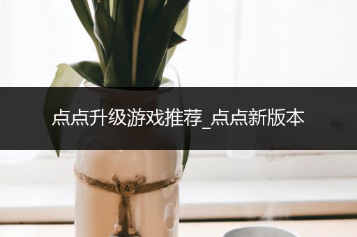 点点升级游戏推荐_点点新版本