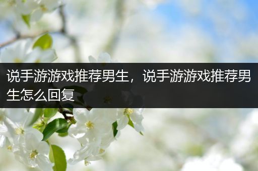 说手游游戏推荐男生，说手游游戏推荐男生怎么回复