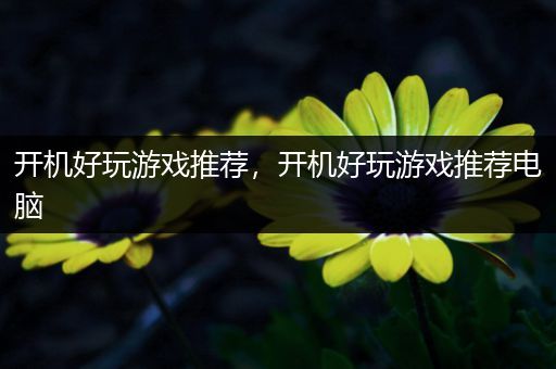 开机好玩游戏推荐，开机好玩游戏推荐电脑