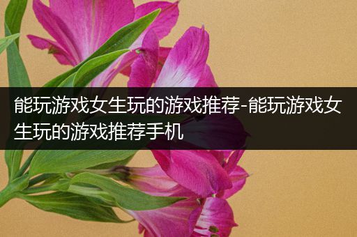 能玩游戏女生玩的游戏推荐-能玩游戏女生玩的游戏推荐手机