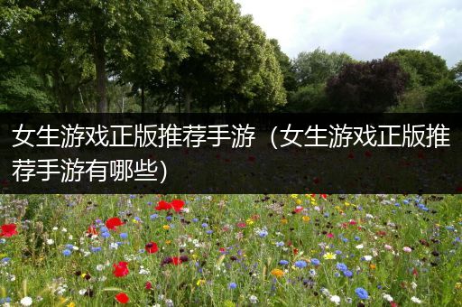 女生游戏正版推荐手游（女生游戏正版推荐手游有哪些）