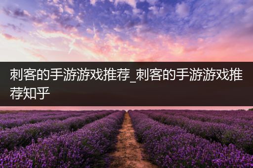 刺客的手游游戏推荐_刺客的手游游戏推荐知乎