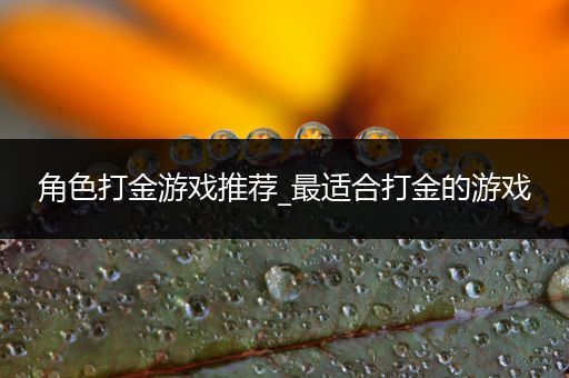 角色打金游戏推荐_最适合打金的游戏