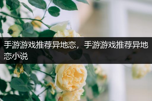 手游游戏推荐异地恋，手游游戏推荐异地恋小说