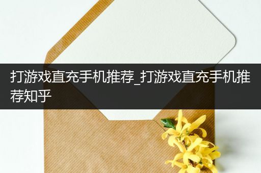 打游戏直充手机推荐_打游戏直充手机推荐知乎