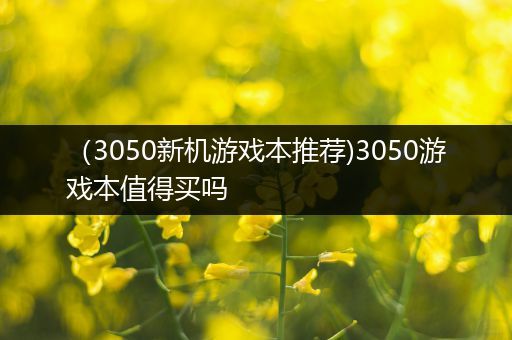 （3050新机游戏本推荐)3050游戏本值得买吗