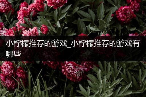 小柠檬推荐的游戏_小柠檬推荐的游戏有哪些