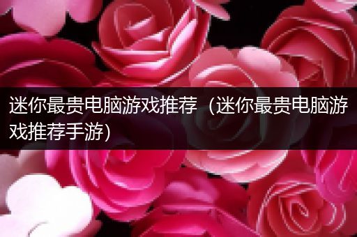 迷你最贵电脑游戏推荐（迷你最贵电脑游戏推荐手游）