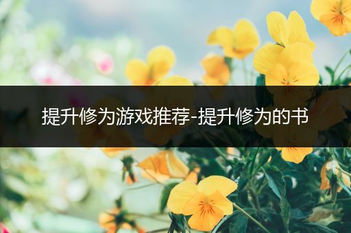 提升修为游戏推荐-提升修为的书