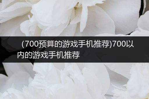 （700预算的游戏手机推荐)700以内的游戏手机推荐
