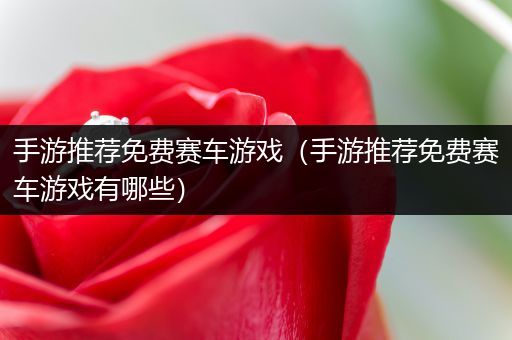 手游推荐免费赛车游戏（手游推荐免费赛车游戏有哪些）
