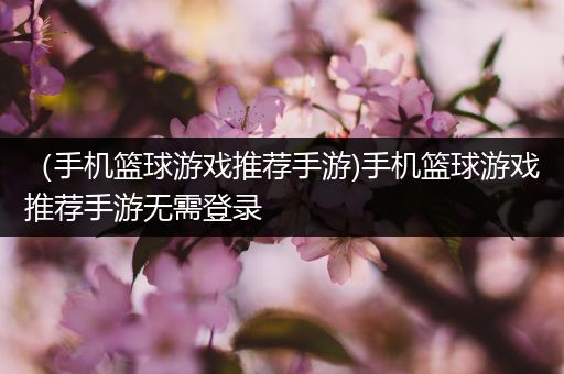 （手机篮球游戏推荐手游)手机篮球游戏推荐手游无需登录