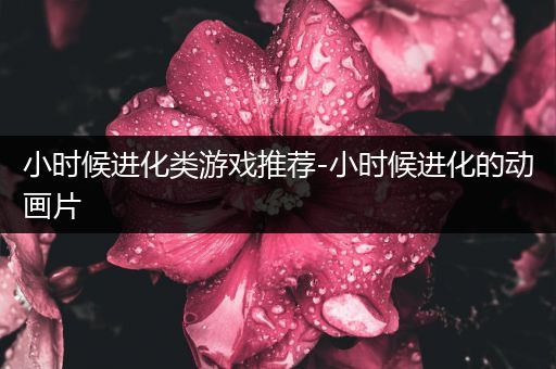 小时候进化类游戏推荐-小时候进化的动画片
