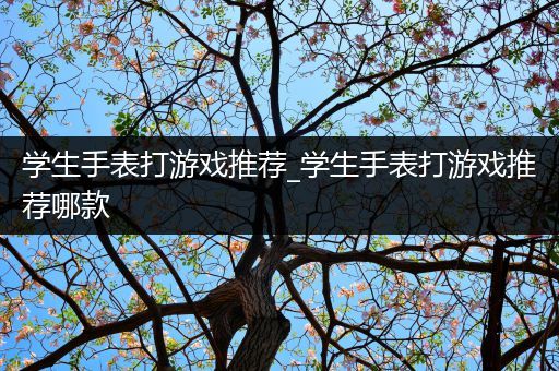 学生手表打游戏推荐_学生手表打游戏推荐哪款
