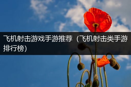 飞机射击游戏手游推荐（飞机射击类手游排行榜）