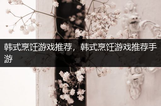 韩式烹饪游戏推荐，韩式烹饪游戏推荐手游