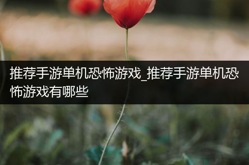 推荐手游单机恐怖游戏_推荐手游单机恐怖游戏有哪些