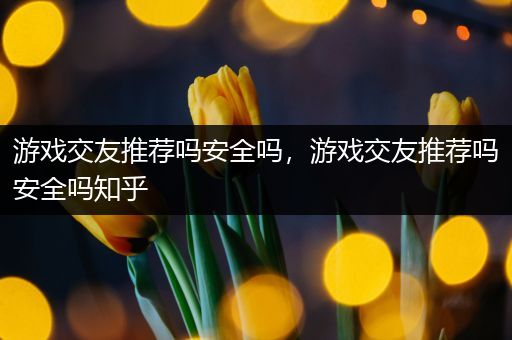 游戏交友推荐吗安全吗，游戏交友推荐吗安全吗知乎