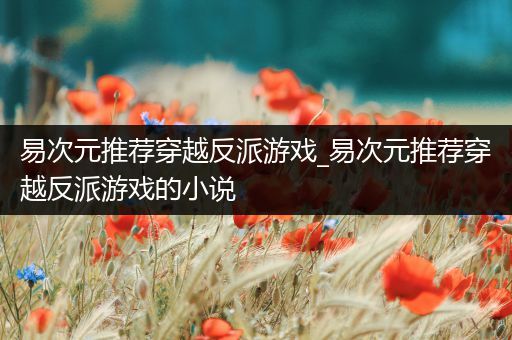 易次元推荐穿越反派游戏_易次元推荐穿越反派游戏的小说