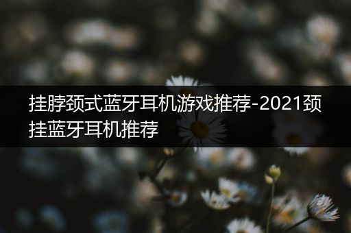 挂脖颈式蓝牙耳机游戏推荐-2021颈挂蓝牙耳机推荐