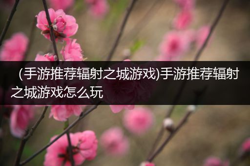 （手游推荐辐射之城游戏)手游推荐辐射之城游戏怎么玩