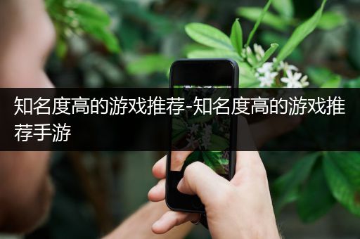 知名度高的游戏推荐-知名度高的游戏推荐手游