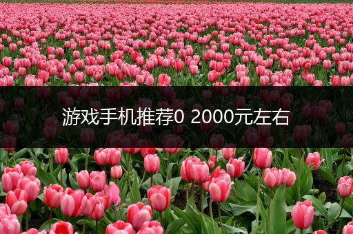 游戏手机推荐0 2000元左右