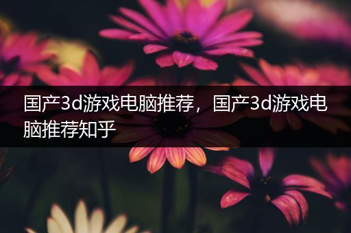 国产3d游戏电脑推荐，国产3d游戏电脑推荐知乎