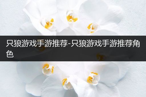 只狼游戏手游推荐-只狼游戏手游推荐角色