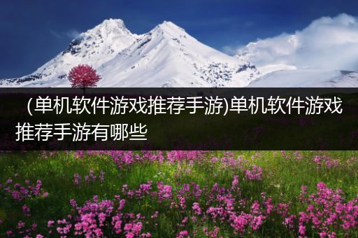 （单机软件游戏推荐手游)单机软件游戏推荐手游有哪些