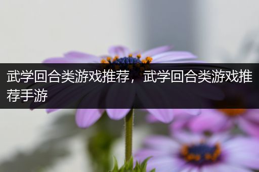 武学回合类游戏推荐，武学回合类游戏推荐手游