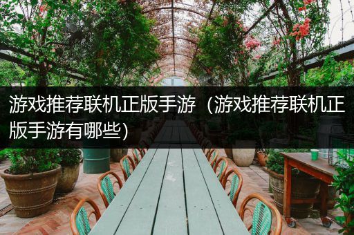 游戏推荐联机正版手游（游戏推荐联机正版手游有哪些）