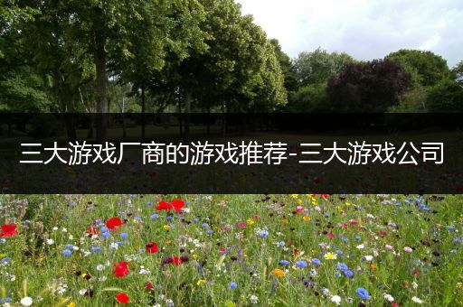 三大游戏厂商的游戏推荐-三大游戏公司