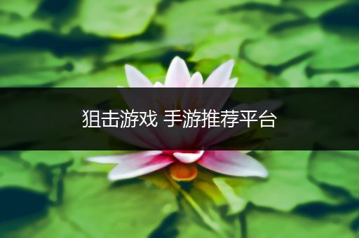 狙击游戏 手游推荐平台