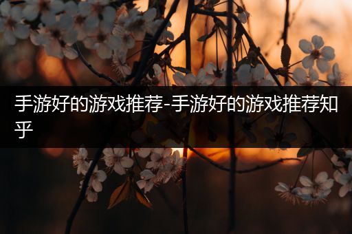 手游好的游戏推荐-手游好的游戏推荐知乎