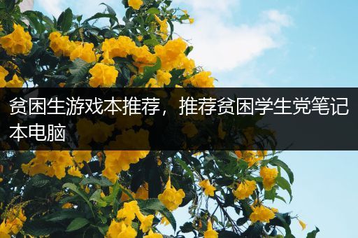 贫困生游戏本推荐，推荐贫困学生党笔记本电脑