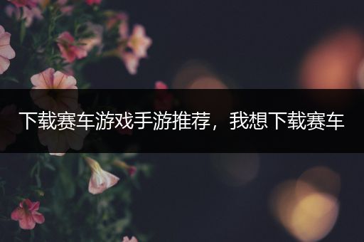 下载赛车游戏手游推荐，我想下载赛车