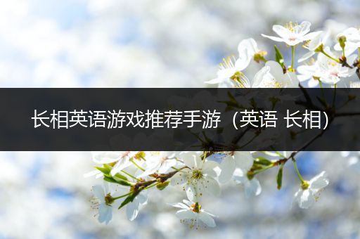 长相英语游戏推荐手游（英语 长相）