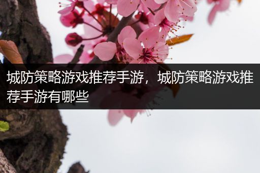 城防策略游戏推荐手游，城防策略游戏推荐手游有哪些