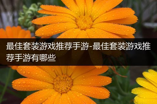 最佳套装游戏推荐手游-最佳套装游戏推荐手游有哪些