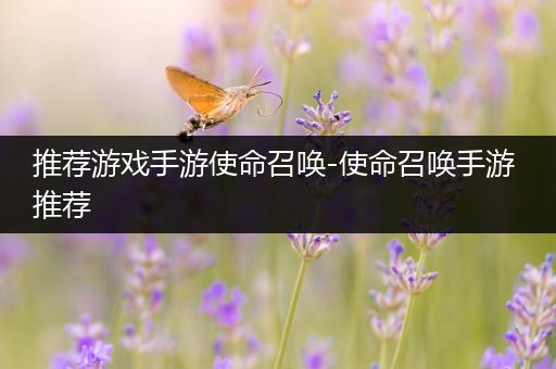 推荐游戏手游使命召唤-使命召唤手游 推荐