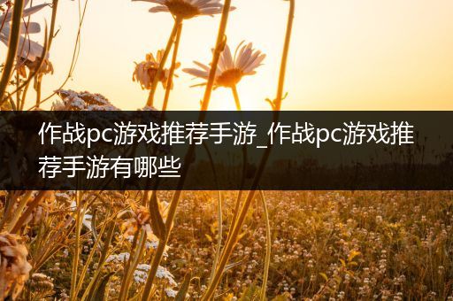 作战pc游戏推荐手游_作战pc游戏推荐手游有哪些