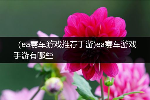 （ea赛车游戏推荐手游)ea赛车游戏手游有哪些