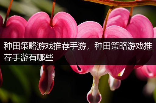 种田策略游戏推荐手游，种田策略游戏推荐手游有哪些