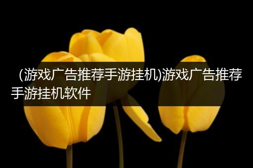 （游戏广告推荐手游挂机)游戏广告推荐手游挂机软件