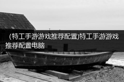 （特工手游游戏推荐配置)特工手游游戏推荐配置电脑
