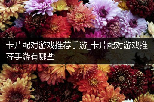 卡片配对游戏推荐手游_卡片配对游戏推荐手游有哪些