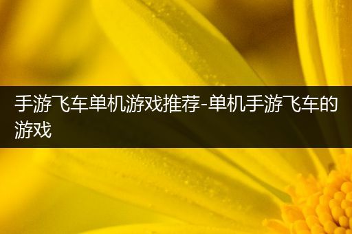 手游飞车单机游戏推荐-单机手游飞车的游戏